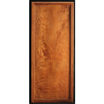 欅框 虎斑栃一枚板 極上建具 4枚1組　B984Y 面Aの２