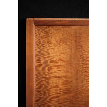 欅框 虎斑栃一枚板 極上建具 4枚1組　B984Y 