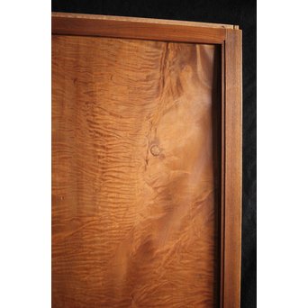 欅框 虎斑栃一枚板 極上建具 4枚1組　B984Y 