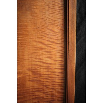 欅框 虎斑栃一枚板 極上建具 4枚1組　B984Y 