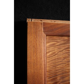 欅框 虎斑栃一枚板 極上建具 4枚1組　B984Y 