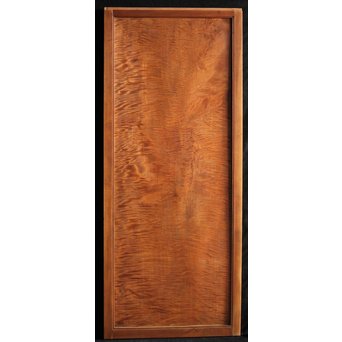 欅框 虎斑栃一枚板 極上建具 4枚1組　B984Y 面Aの１