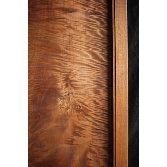 欅框 虎斑栃一枚板 極上建具 4枚1組　B984Y 