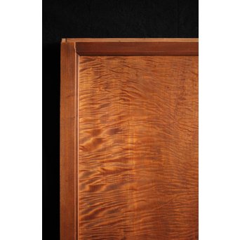 欅框 虎斑栃一枚板 極上建具 4枚1組　B984Y 