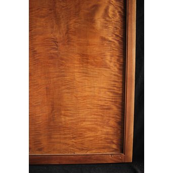 欅框 虎斑栃一枚板 極上建具 4枚1組　B984Y 