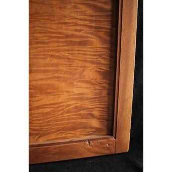 欅框 虎斑栃一枚板 極上建具 4枚1組　B984Y 