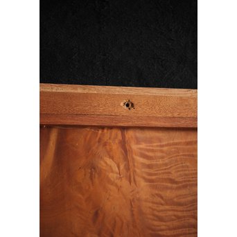 欅框 虎斑栃一枚板 極上建具 4枚1組　B984Y 