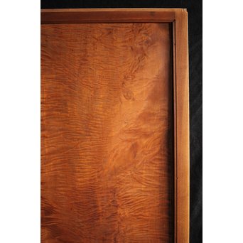 欅框 虎斑栃一枚板 極上建具 4枚1組　B984Y 