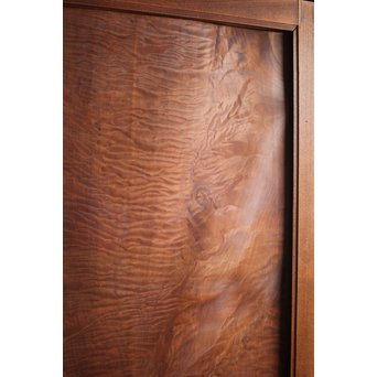 欅框 虎斑栃一枚板 極上建具 4枚1組　B984Y 