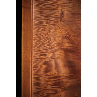 欅框 虎斑栃一枚板 極上建具 4枚1組　B984Y 