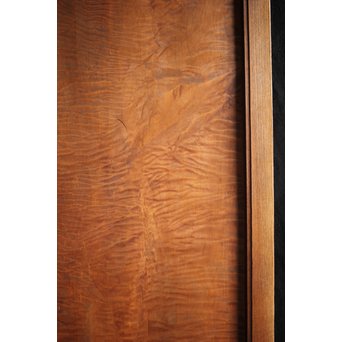 欅框 虎斑栃一枚板 極上建具 4枚1組　B984Y 