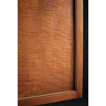 欅框 虎斑栃一枚板 極上建具 4枚1組　B984Y 