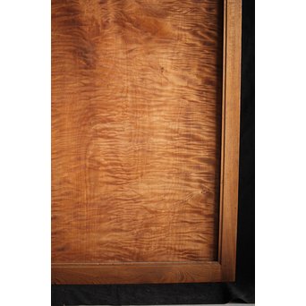 欅框 虎斑栃一枚板 極上建具 4枚1組　B984Y 