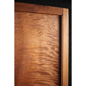 欅框 虎斑栃一枚板 極上建具 4枚1組　B984Y 