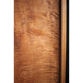 欅框 虎斑栃一枚板 極上建具 4枚1組　B984Y 
