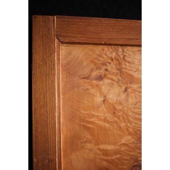 欅框 虎斑栃一枚板 極上建具 4枚1組　B984Y 