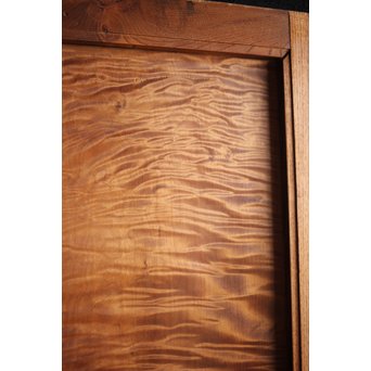 欅框 虎斑栃一枚板 極上建具 4枚1組　B984Y 