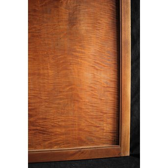 欅框 虎斑栃一枚板 極上建具 4枚1組　B984Y 