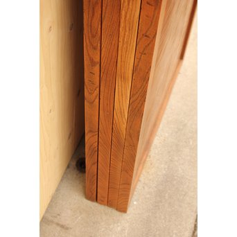 欅框 虎斑栃一枚板 極上建具 4枚1組　B984Y 框にはほぼ反りなし