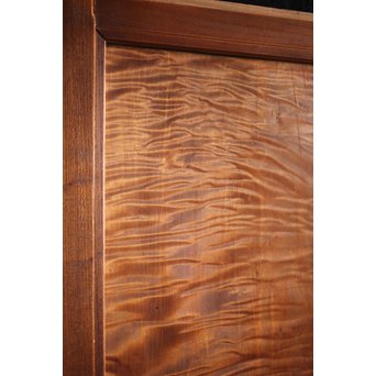 欅框 虎斑栃一枚板 極上建具 4枚1組　B984Y 