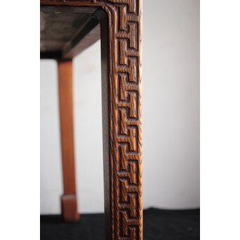 唐物写 彫刻テーブル 机　X226 