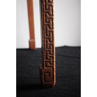 唐物写 彫刻テーブル 机　X226 