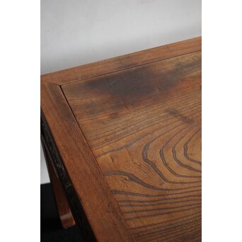 唐物写 彫刻テーブル 机　X226 