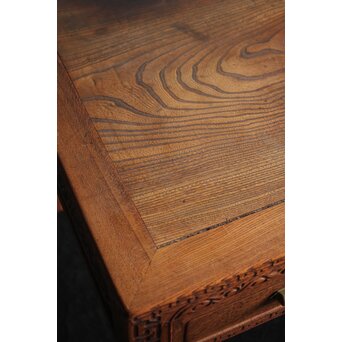 唐物写 彫刻テーブル 机　X226 