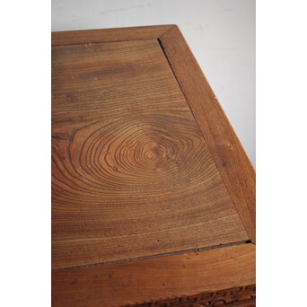 唐物写 彫刻テーブル 机　X226 