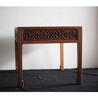 唐物写 彫刻テーブル 机　X226 