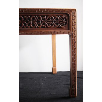 唐物写 彫刻テーブル 机　X226 