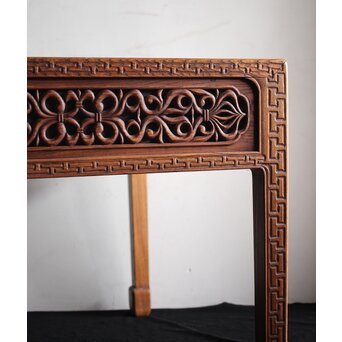 唐物写 彫刻テーブル 机　X226 