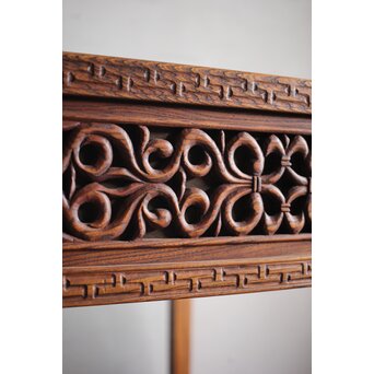 唐物写 彫刻テーブル 机　X226 