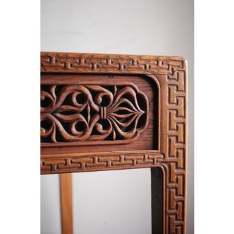 唐物写 彫刻テーブル 机　X226 