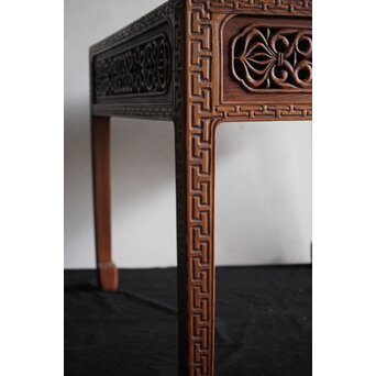 唐物写 彫刻テーブル 机　X226 