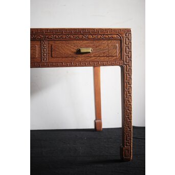 唐物写 彫刻テーブル 机　X226 