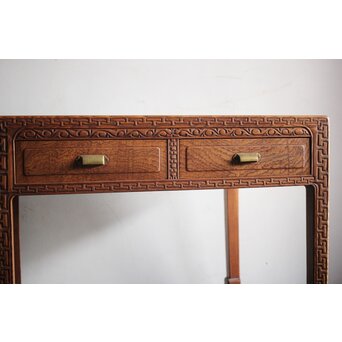 唐物写 彫刻テーブル 机　X226 