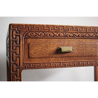 唐物写 彫刻テーブル 机　X226 