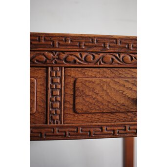 唐物写 彫刻テーブル 机　X226 