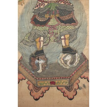 朝鮮民画 紙本掛軸　Z210 