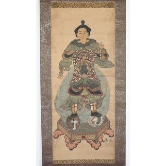 朝鮮民画 紙本掛軸　Z210