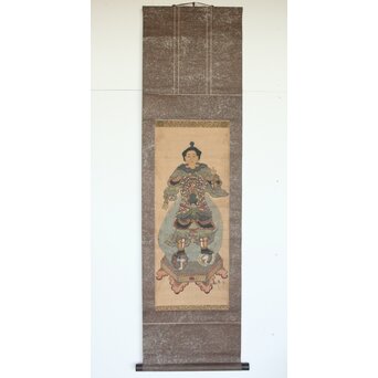 朝鮮民画 紙本掛軸　Z210 