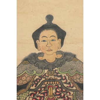 朝鮮民画 紙本掛軸　Z210 