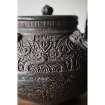 金龍堂 大国造 饕餮紋鉄瓶/湯沸　M204 