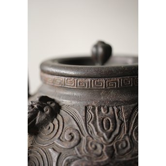 金龍堂 大国造 饕餮紋鉄瓶/湯沸　M204 