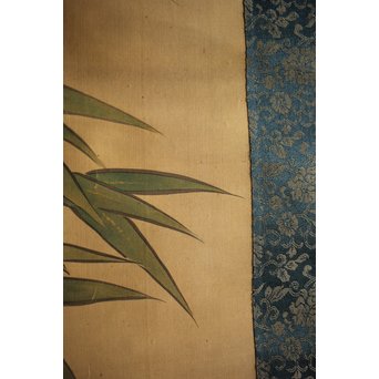 倣 酒井抱一【竹】絹本掛軸　Z211 