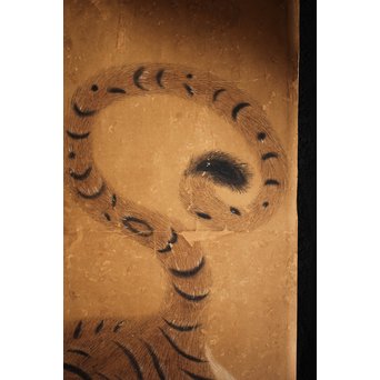 元溪/元渓【虎】紙本まくり　Z214 