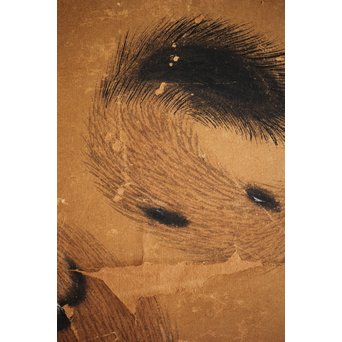 元溪/元渓【虎】紙本まくり　Z214 