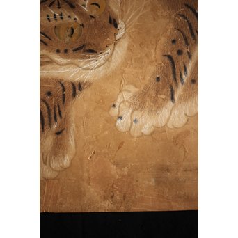 元溪/元渓【虎】紙本まくり　Z214 