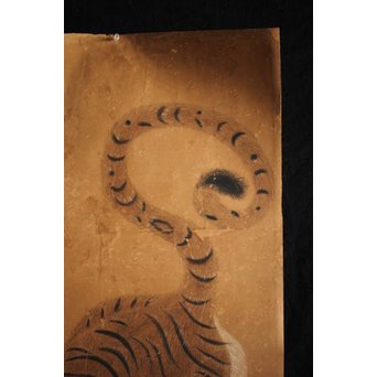 元溪/元渓【虎】紙本まくり　Z214 